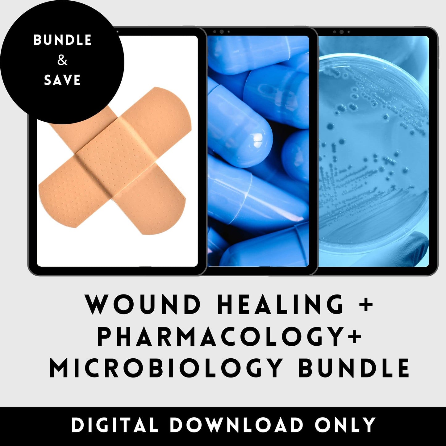 Wound healing + Surgical Pharmacology + Microbiology Full Bundle CST CSFA OR nurses RNs Clinical Study Guide Surgical Technologist surgical tech NBSTSA. NCCT Certification Review