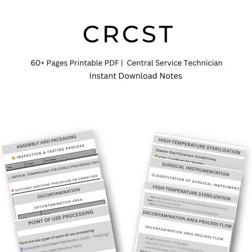 CRCST Full Review Exam Study Guide