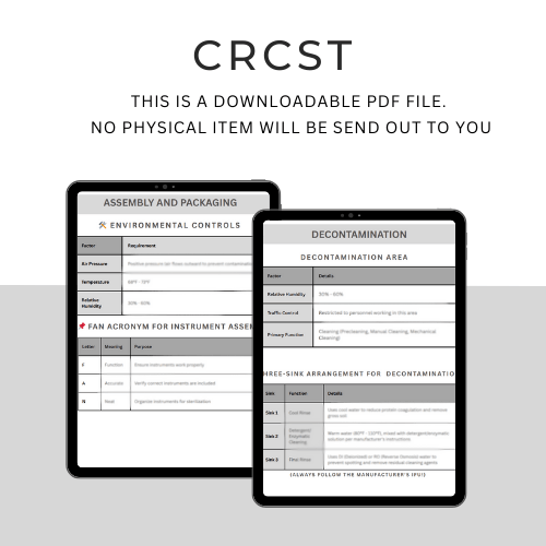 CRCST Full Review Exam Study Guide