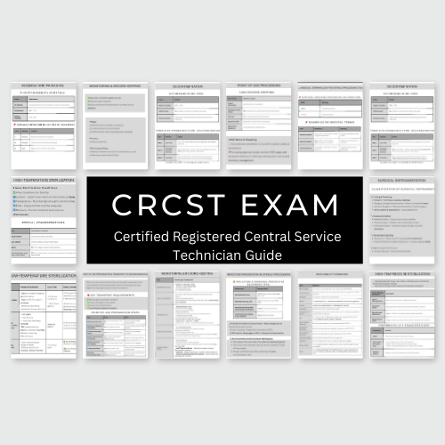CRCST Full Review Exam Study Guide