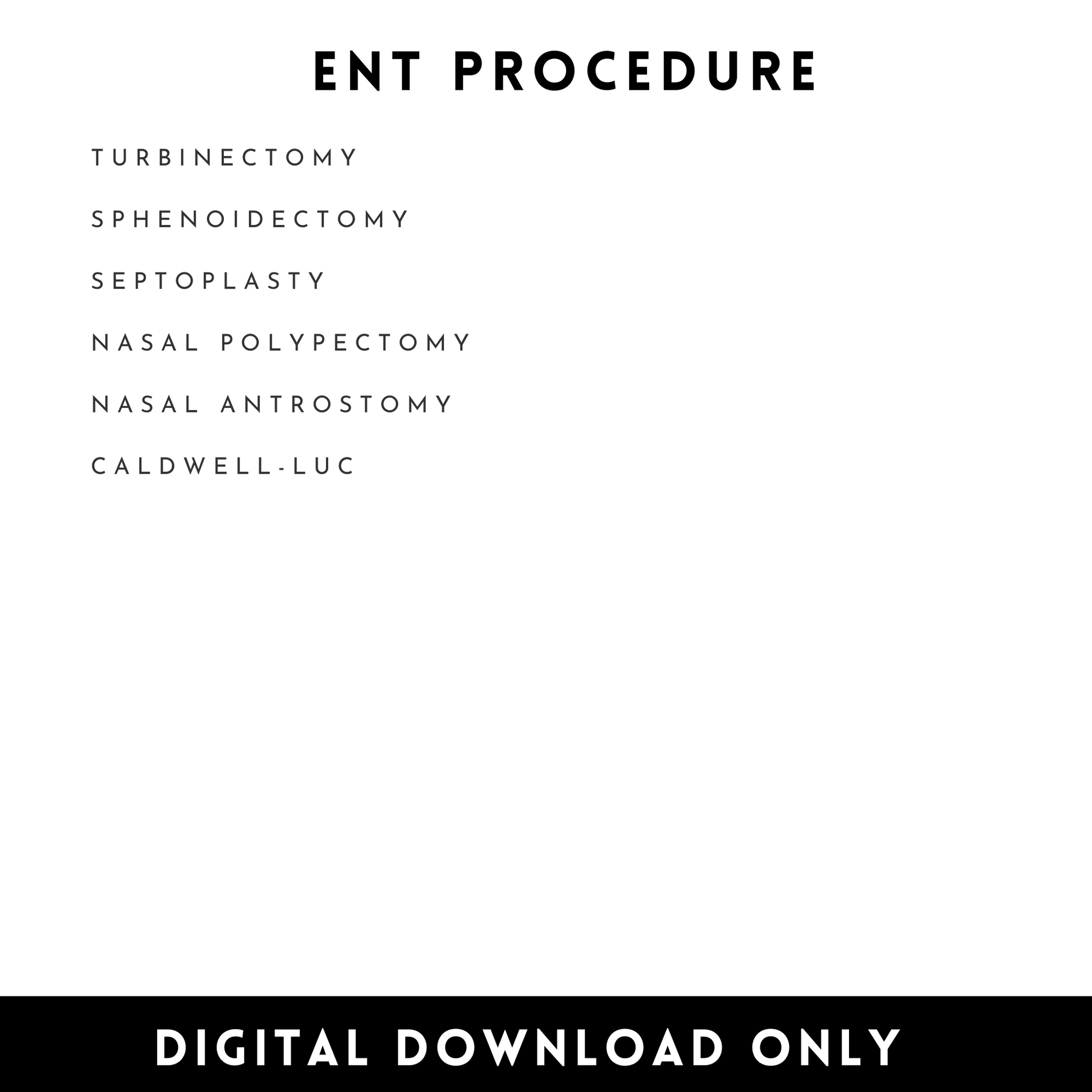 ENT Surgical Procedures Study Guide