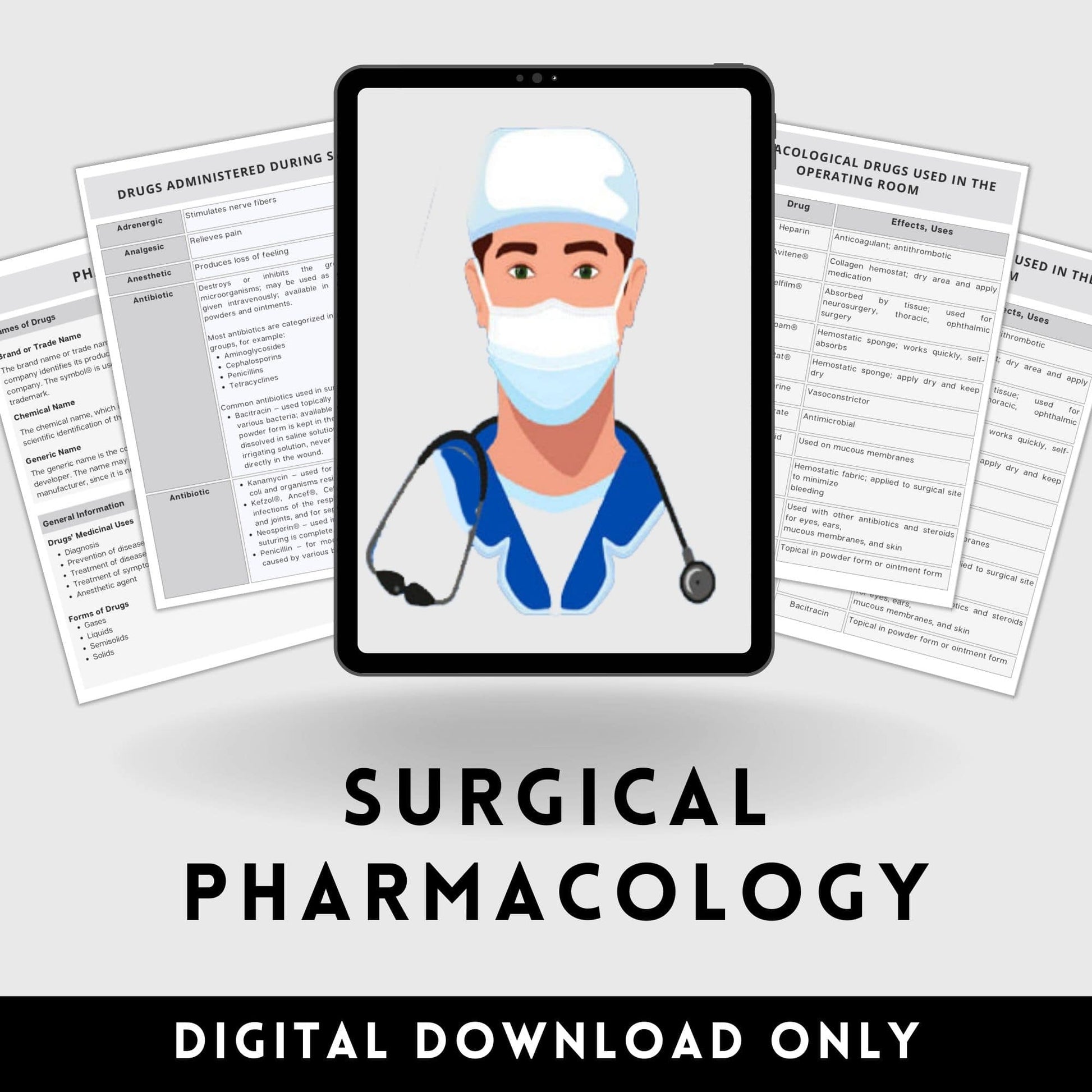  CST CSFA OR nurses RNs Clinical Study Guide Surgical Technologist surgical tech NBSTSA. NCCT Certification Review surgical pharmacology