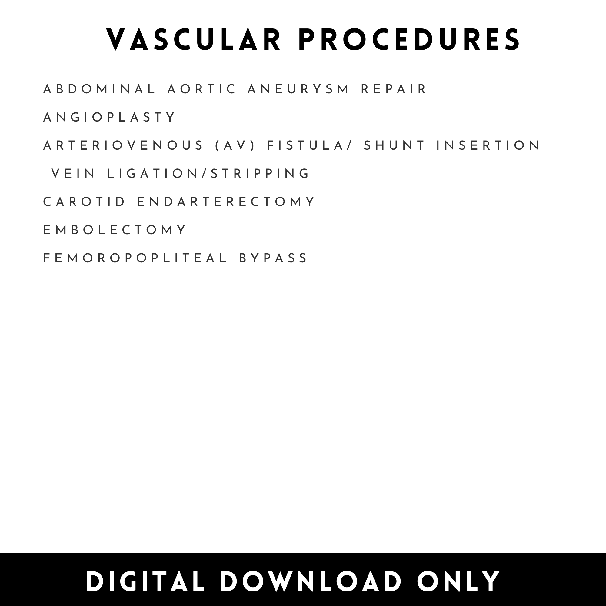 Vascular Surgical Procedures Study Guide – Artsyclinicalguide