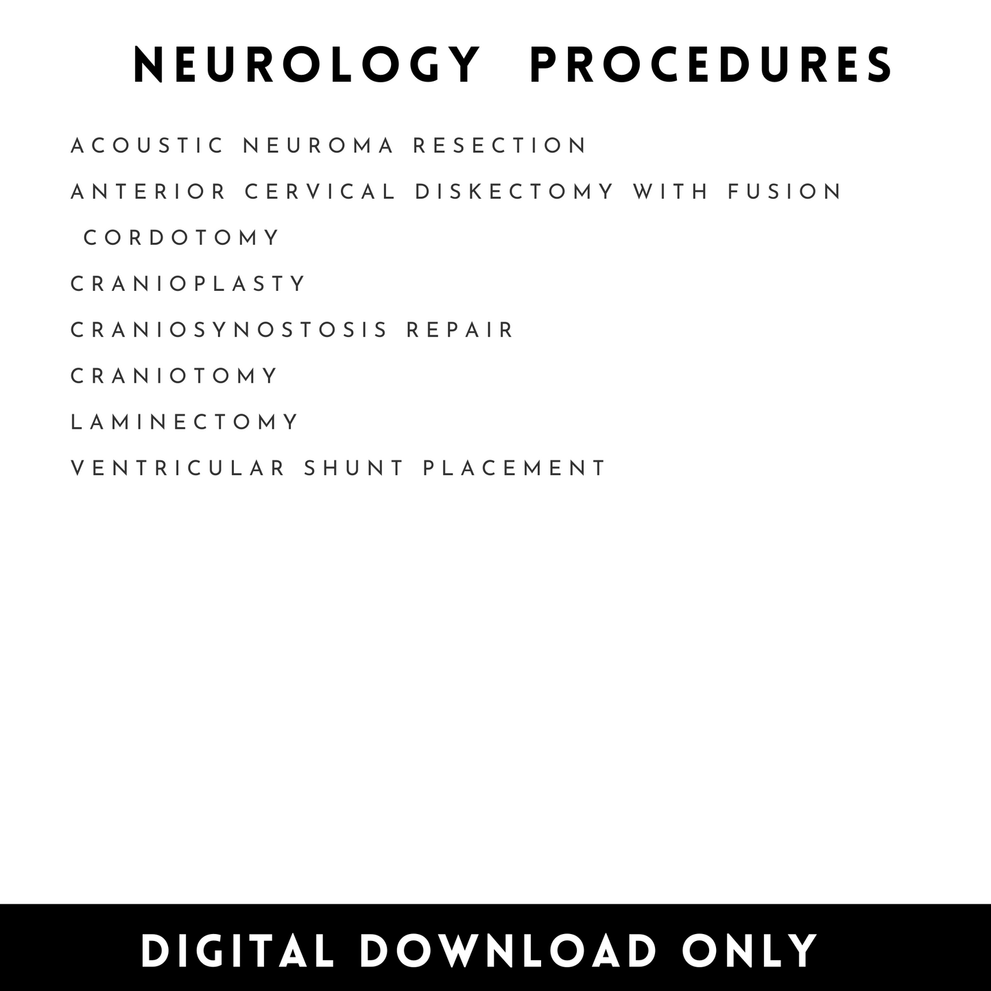 Neuro Surgical Procedures Study Guide Neurology CST OR Surgical Tech Technologist Operating Room Surgery rotation Surgical Tech clinicaly Surgical Procedures Study Guide CST OR Surgical Tech Technologist OR Operating Room Surgery rotation clinical