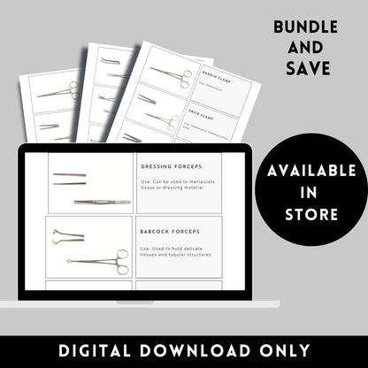 General surgical instruments tools flashcards OR Operating Room Surgery rotation Instrumentation Surgical Tech clinical Medical student
