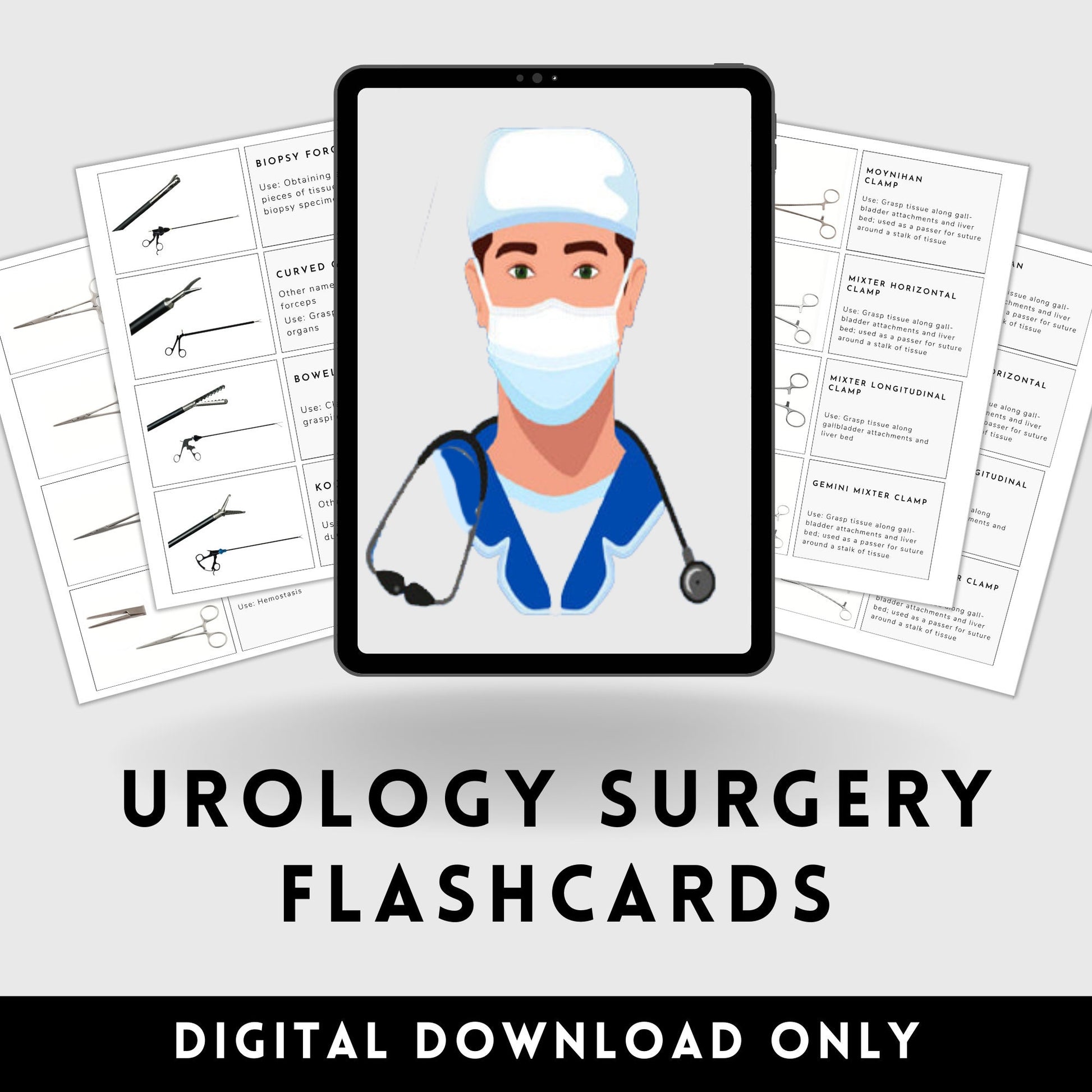 Urology surgical instruments tools flashcards OR Operating Room Surgery rotation Instrumentation Surgical Tech clinical Medical student